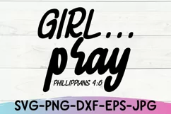 Girl Pray Svg, Christian Svg, Inspirational Svg Product Image 2