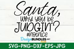 Dear Santa You You Be Judgin' Svg, Christmas Mug Png Product Image 2