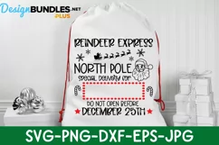 Santa Sack SVG| Christmas Santa Bag SVG | Santa Bag PNG Product Image 1