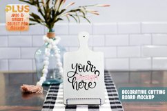White Decorative Cutting Board Mockup Product Image 1