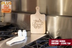 Cutting Board Mockup - Stove Top Kitchen Product Image 1