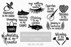 Funny Cardio Quotes SVG Bundle | Sarcastic sport sayings Product Image 1
