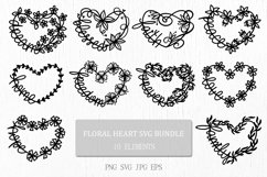 Floral Hearts SVG Bundle | Inspirational shirt designs Product Image 1
