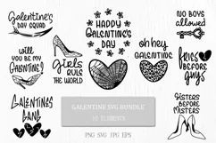 Galentine's Day SVG Bundle | Anti Valentine's Day quotes Product Image 1