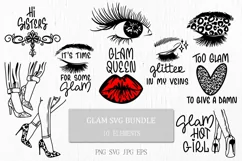 Glam SVG Bundle | Beauty woman designs | Funny girl quotes Product Image 1