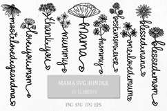 Mama SVG Bundle | Mothers day floral designs | Gifts for mom Product Image 1