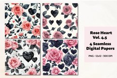 Roses and Hearts Seamless Digital Paper Vol. 4.5. 4 PNG Product Image 1