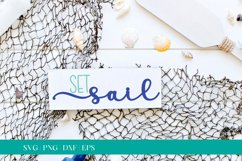Set Sail SVG, Beach House SVG, Glowforge SVG, Laser SVG Product Image 1