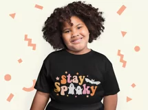 Stay Spooky SVG, Retro Halloween SVG, Halloween girl SVG Product Image 2