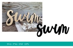 Swim SVG, Lake House Sign SVG, Glowforge SVG, Laser SVG Product Image 1