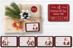 Christmas Gift Tag Stickers Santa Christmas tag printable Product Image 1