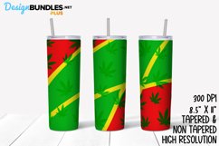 Striped Cannibis Tumbler Wrap Product Image 1