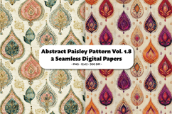 Abstract Paisley Seamless Digital Paper Vol.1.8, 2 PNG Product Image 1