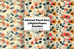Abstract Florals Vol. 2, 3 PNG Seamless Patterns Product Image 1