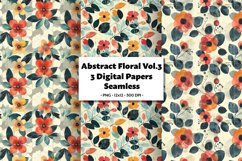 Abstract Florals Vol. 3, 3 PNG Seamless Patterns Product Image 1