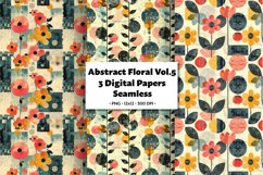 Abstract Florals Vol. 5, 3 PNG Seamless Patterns Product Image 1