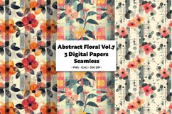 Abstract Florals Vol. 7, 3 PNG Seamless Patterns Product Image 1