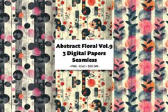 Abstract Florals Vol. 9, 3 PNG Seamless Patterns Product Image 1