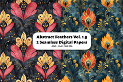 Abstract Feathers Seamless Digital Paper Vol.1.5, 2 PNG Product Image 1