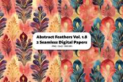 Abstract Feathers Seamless Digital Paper Vol.1.8, 2 PNG Product Image 1