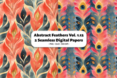 Abstract Feathers Seamless Digital Paper Vol.1.12, 2 PNG Product Image 1