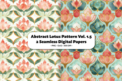 Abstract Lotus Seamless Digital Paper Vol.1.5, 2 PNG Product Image 1