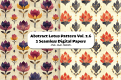 Abstract Lotus Seamless Digital Paper Vol.2.6, 2 PNG Product Image 1