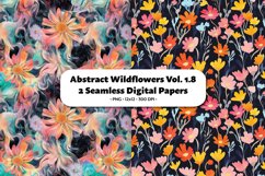 Abstract Wildflowers Seamless Digital Paper Vol. 1.8 Product Image 1
