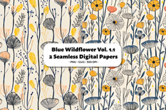 Blue Wildflower Seamless Digital Paper Vol.1.1, 2 PNG Product Image 1