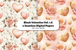 Blush Valentine Seamless Digital Paper Vol.1.6, 2 PNG Product Image 1