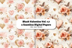 Blush Valentine Seamless Digital Paper Vol.1.7, 2 PNG Product Image 1