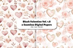 Blush Valentine Seamless Digital Paper Vol.1.8, 2 PNG Product Image 1