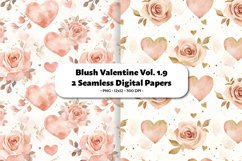 Blush Valentine Seamless Digital Paper Vol.1.9, 2 PNG Product Image 1