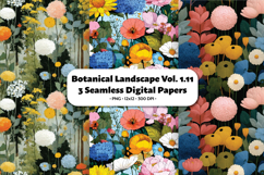 Botanical Landscape Seamless Digital Paper Vol.1.11, 3 PNG Product Image 1