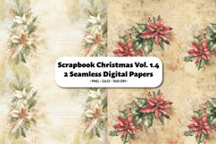 Scrapbook Christmas Pattern, Seamless Digital Paper Vol. 1.4 Product Image 1