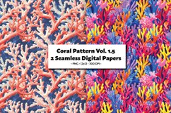 Coral Pattern Vol. 1.5 Seamless Digital Paper 2 PNG Product Image 1