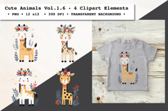 Cute Animals Clipart Vol. 1.6, 4 PNG Elements Product Image 1