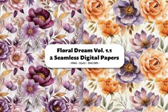 Floral Dream Seamless Digital Paper Vol.1.1, 2 PNG Product Image 1