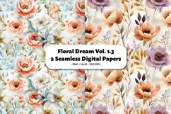 Floral Dream Seamless Digital Paper Vol.1.3, 2 PNG Product Image 1