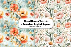 Floral Dream Seamless Digital Paper Vol.1.4, 2 PNG Product Image 1