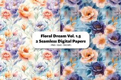 Floral Dream Seamless Digital Paper Vol.1.5, 2 PNG Product Image 1