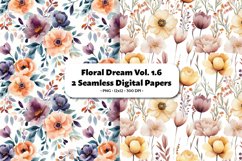Floral Dream Seamless Digital Paper Vol.1.6, 2 PNG Product Image 1