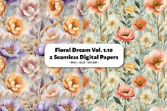 Floral Dream Seamless Digital Paper Vol.1.10, 2 PNG Product Image 1