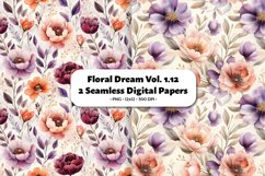 Floral Dream Seamless Digital Paper Vol.1.12, 2 PNG Product Image 1