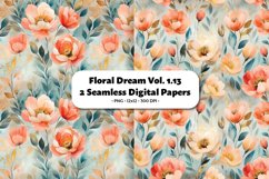 Floral Dream Seamless Digital Paper Vol.1.13, 2 PNG Product Image 1
