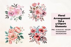 Floral Arrangement Clipart Vol. 4, 4 PNG Product Image 1