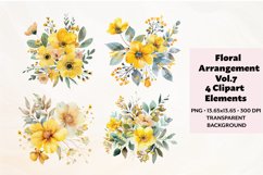 Floral Arrangement Clipart Vol. 7, 4 PNG Product Image 1