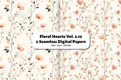 Floral Hearts Seamless Digital Paper Vol. 2.12, 2 PNG Product Image 1