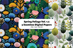 Spring Foliage Seamless Digital Paper Vol.1.2, 3 PNG Product Image 1