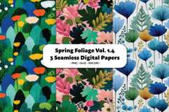 Spring Foliage Seamless Digital Paper Vol.1.4, 3 PNG Product Image 1